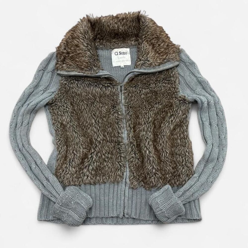 Bratz Women's Grey and Brown Jumper